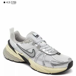 Nike V2K Run Women's Running Shoes Sneakers White Metallic Silver